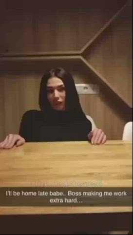 bj Boss Caption Cheating Coworker jizz Cumshot Facial Office Porn GIF